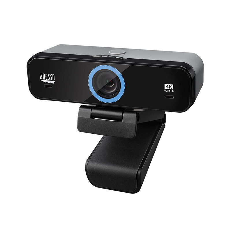 Adesso CYBERTRACK K4 Webcam - 8 Megapixel - USB 2.0 - Fixed Focus - 120°Angle - Microphone